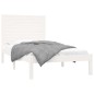 vidaXL Estructura de cama madera maciza de pino blanco 100x200 cm vidaXL Estructura de cama madera maciza de pino blanco 100x200 cm