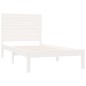 vidaXL Estructura de cama madera maciza de pino blanco 100x200 cm vidaXL Estructura de cama madera maciza de pino blanco 100x200 cm