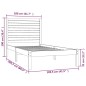 vidaXL Estructura de cama madera maciza de pino blanco 100x200 cm vidaXL Estructura de cama madera maciza de pino blanco 100x200 cm