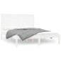 vidaXL Estructura de cama madera maciza king size blanca 150x200 cm