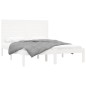 vidaXL Estructura de cama madera maciza king size blanca 150x200 cm