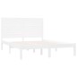 vidaXL Estructura de cama madera maciza king size blanca 150x200 cm