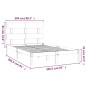 vidaXL Estructura de cama madera maciza de pino marrón miel 200x200 cm