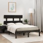 vidaXL Estructura de cama madera maciza king size negro 150x200 cm vidaXL Estructura de cama madera maciza king size negro 150x200 cm