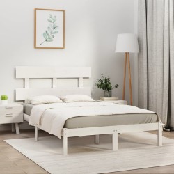 vidaXL Estructura de cama madera maciza blanca super king 180x200 cm