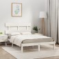 vidaXL Estructura de cama madera maciza blanca super king 180x200 cm vidaXL Estructura de cama madera maciza blanca super king 180x200 cm