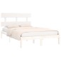 vidaXL Estructura de cama madera maciza blanca super king 180x200 cm vidaXL Estructura de cama madera maciza blanca super king 180x200 cm
