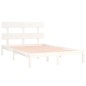 vidaXL Estructura de cama madera maciza blanca super king 180x200 cm vidaXL Estructura de cama madera maciza blanca super king 180x200 cm