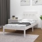 vidaXL Estructura de cama madera maciza de pino blanca 90x200 cm vidaXL Estructura de cama madera maciza de pino blanca 90x200 cm