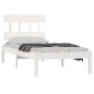 vidaXL Estructura de cama madera maciza de pino blanca 90x200 cm vidaXL Estructura de cama madera maciza de pino blanca 90x200 cm