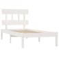 vidaXL Estructura de cama madera maciza de pino blanca 90x200 cm vidaXL Estructura de cama madera maciza de pino blanca 90x200 cm