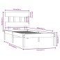 vidaXL Estructura de cama madera maciza de pino blanca 90x200 cm vidaXL Estructura de cama madera maciza de pino blanca 90x200 cm