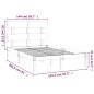 vidaXL Estructura de cama de madera maciza gris 140x200 cm vidaXL Estructura de cama de madera maciza gris 140x200 cm
