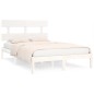 vidaXL Estructura de cama madera maciza blanco 200x200 cm vidaXL Estructura de cama madera maciza blanco 200x200 cm