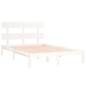 vidaXL Estructura de cama madera maciza blanco 200x200 cm vidaXL Estructura de cama madera maciza blanco 200x200 cm