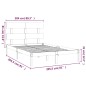 vidaXL Estructura de cama madera maciza blanco 200x200 cm vidaXL Estructura de cama madera maciza blanco 200x200 cm