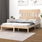 vidaXL Estructura de cama de matrimonio madera maciza 135x190 cm vidaXL Estructura de cama de matrimonio madera maciza 135x190 cm