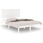 vidaXL Estructura de cama doble madera maciza blanca 135x190 cm vidaXL Estructura de cama doble madera maciza blanca 135x190 cm