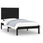 vidaXL Estructura de cama individual madera maciza negro 90x190 cm vidaXL Estructura de cama individual madera maciza negro 90x190 cm