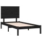 vidaXL Estructura de cama individual madera maciza negro 90x190 cm vidaXL Estructura de cama individual madera maciza negro 90x190 cm