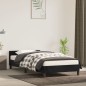vidaXL Estructura de cama con cabecero de terciopelo negro 90x190 cm