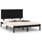 vidaXL Estructura de cama madera maciza de pino negra 140x190 cm