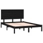vidaXL Estructura de cama madera maciza de pino negra 140x190 cm