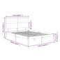 vidaXL Estructura de cama madera maciza de pino negra 140x190 cm
