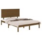 vidaXL Estructura de cama madera maciza de pino marrón miel 120x200 cm