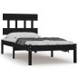 vidaXL Estructura de cama madera maciza negra 100x200 cm vidaXL Estructura de cama madera maciza negra 100x200 cm