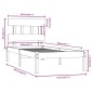 vidaXL Estructura de cama madera maciza negra 100x200 cm vidaXL Estructura de cama madera maciza negra 100x200 cm