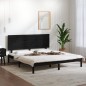 vidaXL Estructura de cama de madera maciza de pino negro 160x200 cm