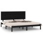 vidaXL Estructura de cama de madera maciza de pino negro 160x200 cm