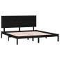 vidaXL Estructura de cama de madera maciza de pino negro 160x200 cm