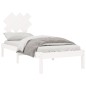 vidaXL Estructura de cama individual madera maciza blanco 75x190 cm vidaXL Estructura de cama individual madera maciza blanco 75x190 cm