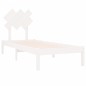 vidaXL Estructura de cama individual madera maciza blanco 75x190 cm vidaXL Estructura de cama individual madera maciza blanco 75x190 cm