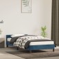 vidaXL Estructura cama con cabecero terciopelo azul oscuro 90x190 cm