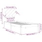 vidaXL Estructura de cama individual madera maciza blanco 75x190 cm vidaXL Estructura de cama individual madera maciza blanco 75x190 cm
