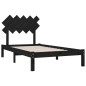 vidaXL Estructura de cama de madera maciza negro 100x200 cm vidaXL Estructura de cama de madera maciza negro 100x200 cm