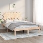 vidaXL Estructura de cama doble madera maciza 135x190 cm vidaXL Estructura de cama doble madera maciza 135x190 cm