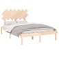 vidaXL Estructura de cama doble madera maciza 135x190 cm vidaXL Estructura de cama doble madera maciza 135x190 cm