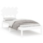 vidaXL Estructura de cama individual madera maciza blanco 90x190 cm vidaXL Estructura de cama individual madera maciza blanco 90x190 cm