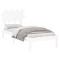 vidaXL Estructura de cama individual madera maciza blanco 90x190 cm vidaXL Estructura de cama individual madera maciza blanco 90x190 cm