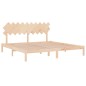 vidaXL Estructura de cama de madera maciza 200x200 cm