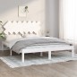 vidaXL Estructura de cama madera maciza blanco 140x200 cm vidaXL Estructura de cama madera maciza blanco 140x200 cm