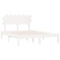 vidaXL Estructura de cama madera maciza blanco 140x200 cm vidaXL Estructura de cama madera maciza blanco 140x200 cm