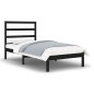 vidaXL Estructura de cama madera maciza negro 75x190 cm vidaXL Estructura de cama madera maciza negro 75x190 cm