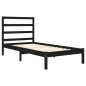 vidaXL Estructura de cama madera maciza negro 75x190 cm vidaXL Estructura de cama madera maciza negro 75x190 cm