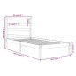 vidaXL Estructura de cama madera maciza negro 75x190 cm vidaXL Estructura de cama madera maciza negro 75x190 cm
