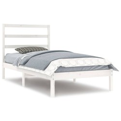vidaXL Estructura de cama madera maciza de pino blanca 90x200 cm